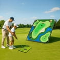 thumbnail image 4 of SLSY Golf Chipping Game with 80”x80” Large Chipping Mat, 2 Golf Clubs, 25 Sticky Balls, Outdoor Indoor Sports Training Toy Gift for Adults, Family Yard Target Game, 4 of 8