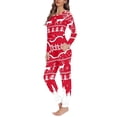 thumbnail image 2 of FKELYI Christmas Reindeer Women Pjs Size 4XL Polyester Xmas Snowflake Sleepwear Set Loose Round Neck Sleepwear for Women Pajama Set of 2, 2 of 5