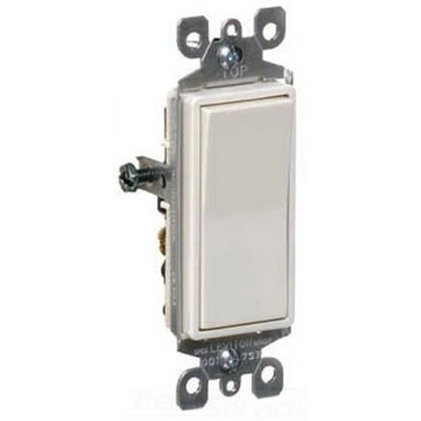 Leviton 56012A 15 Amp, 120/277 Volt, Decora Rocker SinglePole AC