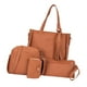 thumbnail image 2 of 4x Niñas Bolso de cuero Monedero de embrague Conjunto Marrón Hugo Bolsos de hombro Cartera de embrague, 2 of 10