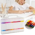 thumbnail image 2 of Cozival Dual Tip Acrylic Paint Markers Set, Fine And Brush Point Pens With Portable Storage Case, 24/48/72/96 Colors Rich Pigments For Rock, Wood, Canvas, Glass, Craft Painting, 2 of 5