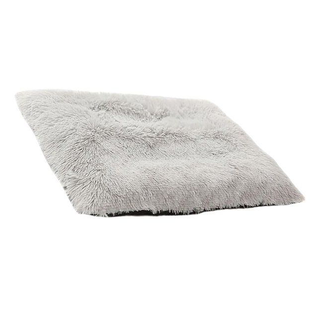 Cómoda alfombrilla para perros y gatos, cojín para mascotas, cama antideslizante para perros pequeños, cálida para el invierno. gris claro L
