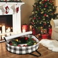 thumbnail image 2 of WeGuard 2 Pieces Wreath Storage Bag 24 Inch, Garland Holiday Container with Buffalo Plaid Christmas Wreath Storage Box with Heavy Duty Handle and Clear Window for Xmas (Black and White Plaid), 2 of 5
