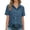 Navy, variant on T Shirts for Women 2026 Summer Linen Short Sleeve Button Down Collared Business Casual Office Work Tshirt Blouse