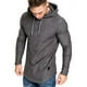 thumbnail image 3 of Qarigey Hombres Sudadera con Capucha Algodón Sudor Absorbente Sudadera con Capucha Suéter de Manga Larga Sudadera con Capucha Sudaderas y sudaderas con capucha XXL,Gris, 3 of 8