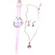 thumbnail image 1 of Mirar Juego de regalo de 4 piezas para mujer, collar, pendientes, caja de reloj para mujer, juego de regalo de joyería para mujeres y niñas 1 1, 1 of 5