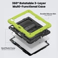 thumbnail image 3 of Dteck Full Body Case for iPad Air 13 inch 2025/2024,Shockproof 3-Layer Protection Case with Screen Protector 360° Rotating Stand Built-in Pencil Holder Cover with Hand/Shoulder Strap,Green, 3 of 7
