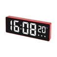 thumbnail image 5 of Reloj despertador electrónico amart2010 con luz nocturna y números grandes, silencioso para interiores y hogares. rojo, 5 of 5