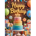 thumbnail image 4 of Colorful Balloons Happy Birthday Cake Party Banner for Birthday Party Kids Celebration Event Decoration, 4 of 8