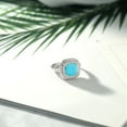 thumbnail image 4 of Gem Stone King 2.00 Ct Cushion Green Turquoise 925 Sterling Silver Ring, 4 of 4