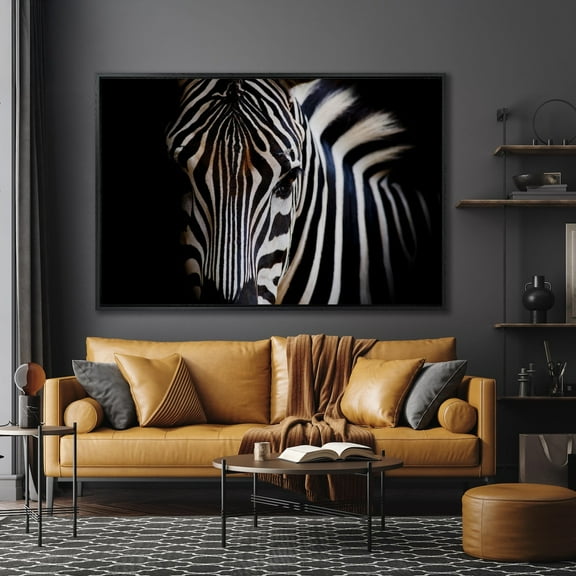 Zebra Wall Art Black White Modern print on Africa Zebra Poster Animal Wall Art Safari Art Black and White wall decor, Unframed Poster Size 8x12