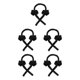 thumbnail image 3 of Vogacara Cinta para rizar el cabello Cinta para el cabello Espuma sin calor Pinza para el cabello Reutilizable Diadema portátil para envolver, Negro Type2 NO2 Vogacara CBP113527, 3 of 6