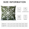 thumbnail image 5 of Nawypu  Pack of Christmas Decorative Snowflake Throw Pillow Covers Canvas Cushion Cases Holiday Decor Soft Pillowcases for Couch Sofa Bedroom Car（Army Green, ）, 5 of 5