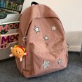 thumbnail image 4 of Mochila Campus para mujer, correa ajustable, apliques de estrellas, Bolso de viaje al aire libre para ocio, 4 of 9