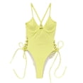thumbnail image 3 of Clearance asdoklhq Swimsuits for Women Plus,Women One-Piece Bikini Solid Color Swimwear Swimsuit Beachwear Set, 3 of 6