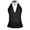 Black, variant on Daznico Women's Plus Size Black Halter Tankini Top, V-Neck Ruched Swim Top with Scalloped Trim,XL