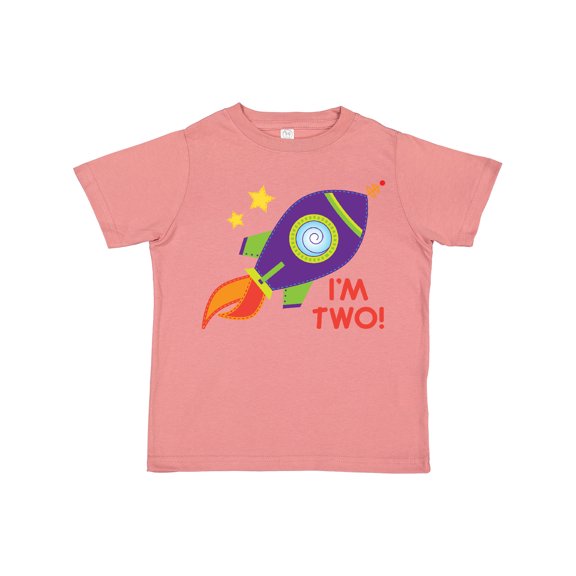 Inktastic 2nd Birthday Rocketship Space Party Boys or Girls Toddler T-Shirt