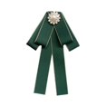 thumbnail image 4 of Pajarita de mujer preanudada con alfiler, corbata de regalo, corbata de moda, accesorios de ropa para el cuello. Verde, 4 of 9