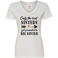 thumbnail image 3 of Inktastic Only the Best Sisters Get Promoted to Big Sister Women's V-Neck T-Shirt, 3 of 5