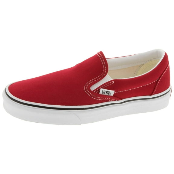 Vans Classic Slip On Racing Red/True White Men's Classic Skate Shoes Size 10.5