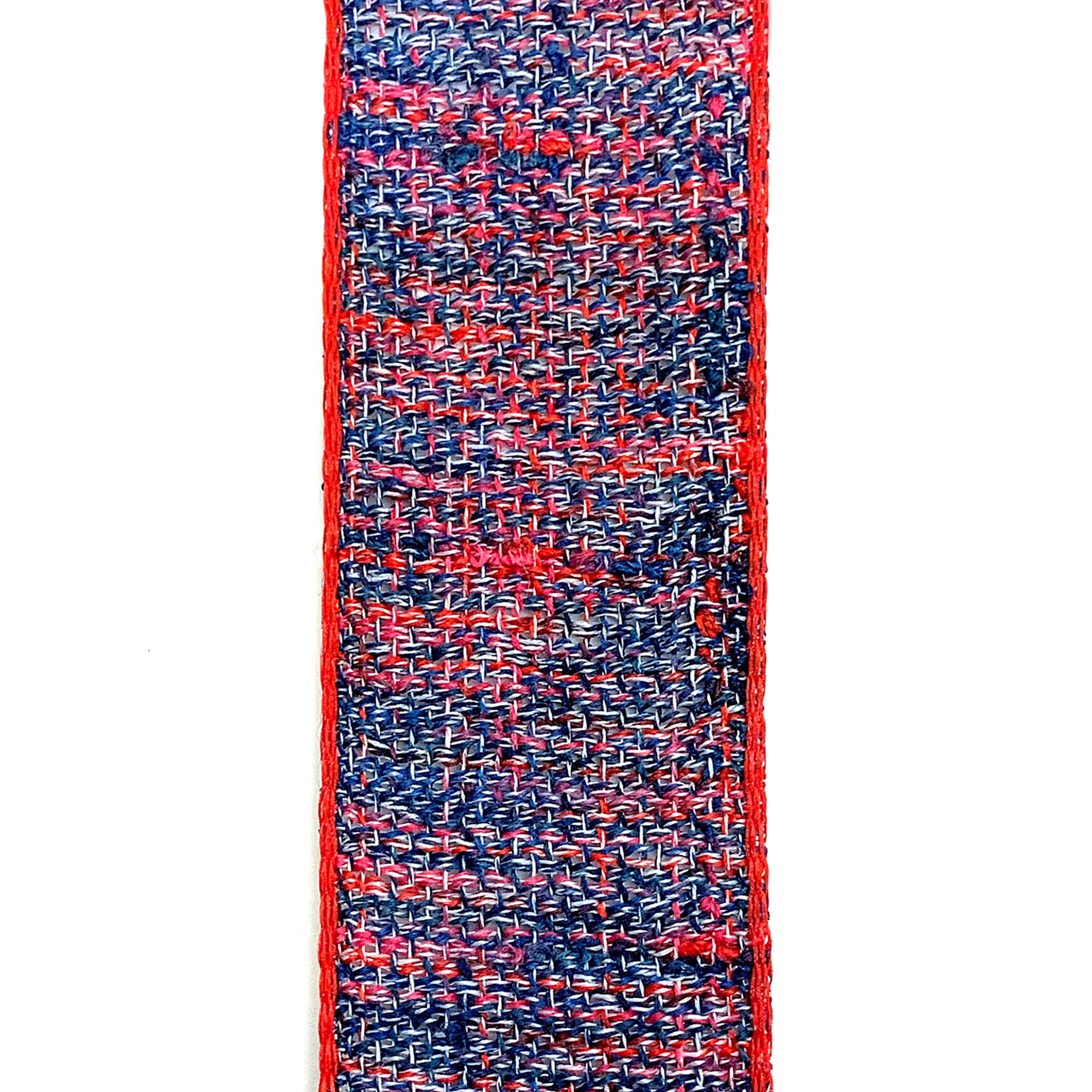 Plaid Burlap Bows and Ribbon, 4-Pack 4" x 3" Bows, 3 Yards, Red and Navy Blue by Gwen Studios