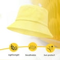 thumbnail image 3 of Vintage Fashion Womens Bucket Hats Summer Sun Protection Beach Hat Yellow, 3 of 8