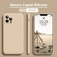 thumbnail image 2 of Funda de silicona líquida cuadrada para iPhone, carcasa oficial para modelos 13, 11, 12 Pro Max, Mini, X, XS, MAX, XR, 6, 6 s, 7, 8 Plus, SE 2020, 2 of 4