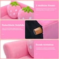 thumbnail image 6 of Infans Kids Sofa Strawberry Armrest Chair Lounge Couch w/ 2 Pillow Children Toddler Pink, 6 of 7