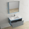 thumbnail image 4 of Blossom Paris 36" Floating Vanity | Metal Grey | Ceramic Sink & Mirror | Wall Mount | Soft-Close Drawer, 4 of 6