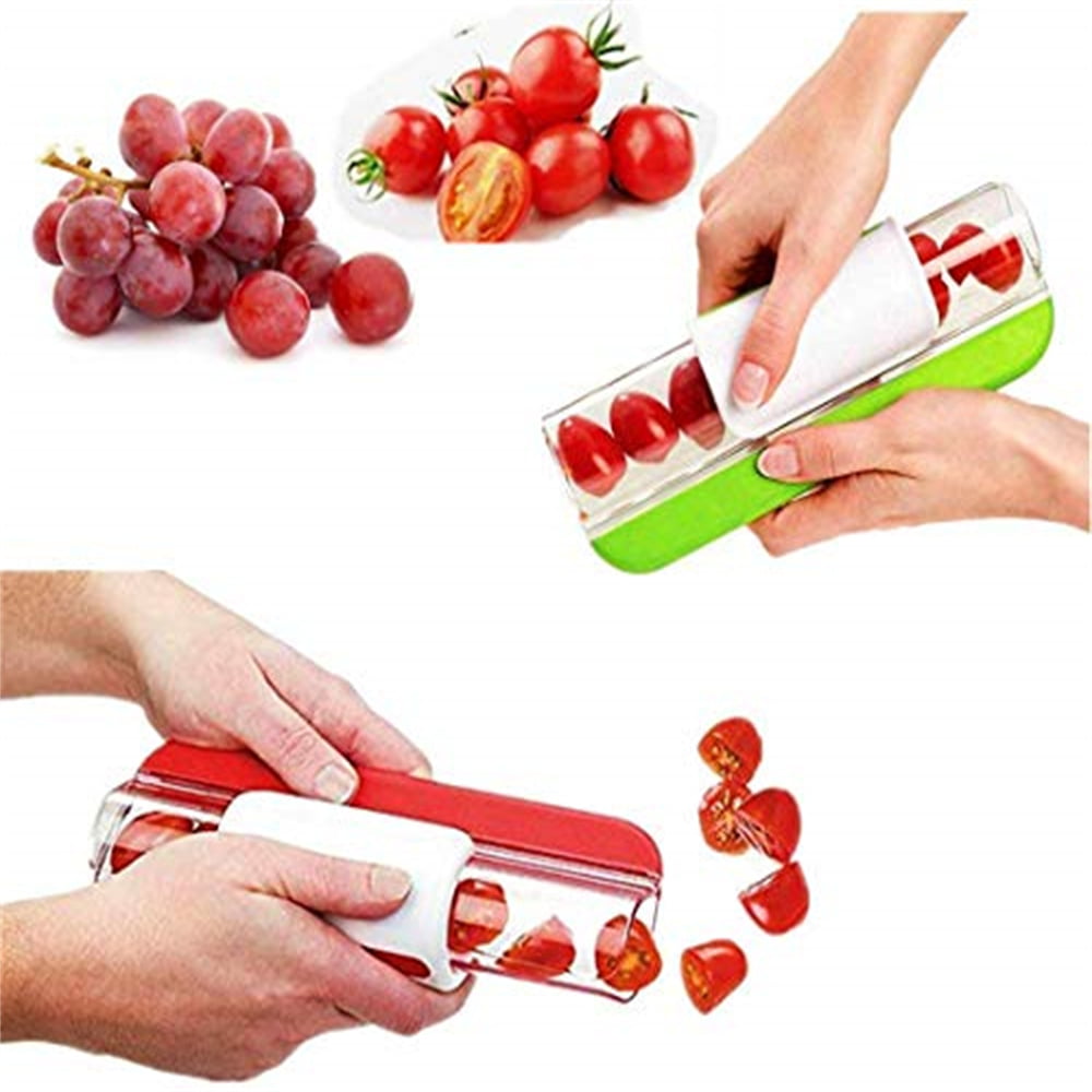 Zip Slicer for Tomatoes Grapes Large Amount of Salad Fast and Easy Red 