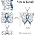 thumbnail image 2 of SOULMEET Butterfly Necklace 925 Sterling Silver with Crystal Cancer Survivor Jewelry Gifts for Women, 2 of 4