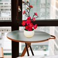 thumbnail image 2 of Justharion Beautiful Fake Plant Potted Arrangement Artificial Flowers for Home Decor Rose Red 30x11cm 1Set, 2 of 6