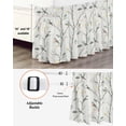 thumbnail image 3 of Vintage Botanical Wrap Around Bed Skirts for Queen Bed 16" Drop, Bed Skirt with Adjustable Elastic Belt Dust Ruffle Bed Valance for Bedroom Hotel Luxury Birds Branch Watercolor Leaf Bed Frame Cover, 3 of 7