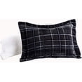 thumbnail image 4 of Mocassi Reversible 3-Piece Plaid Pattern Comforter Set - Bedding with Ultra Plush Down Alternative Fill - Twin/Twin XL Size, Black, 4 of 6