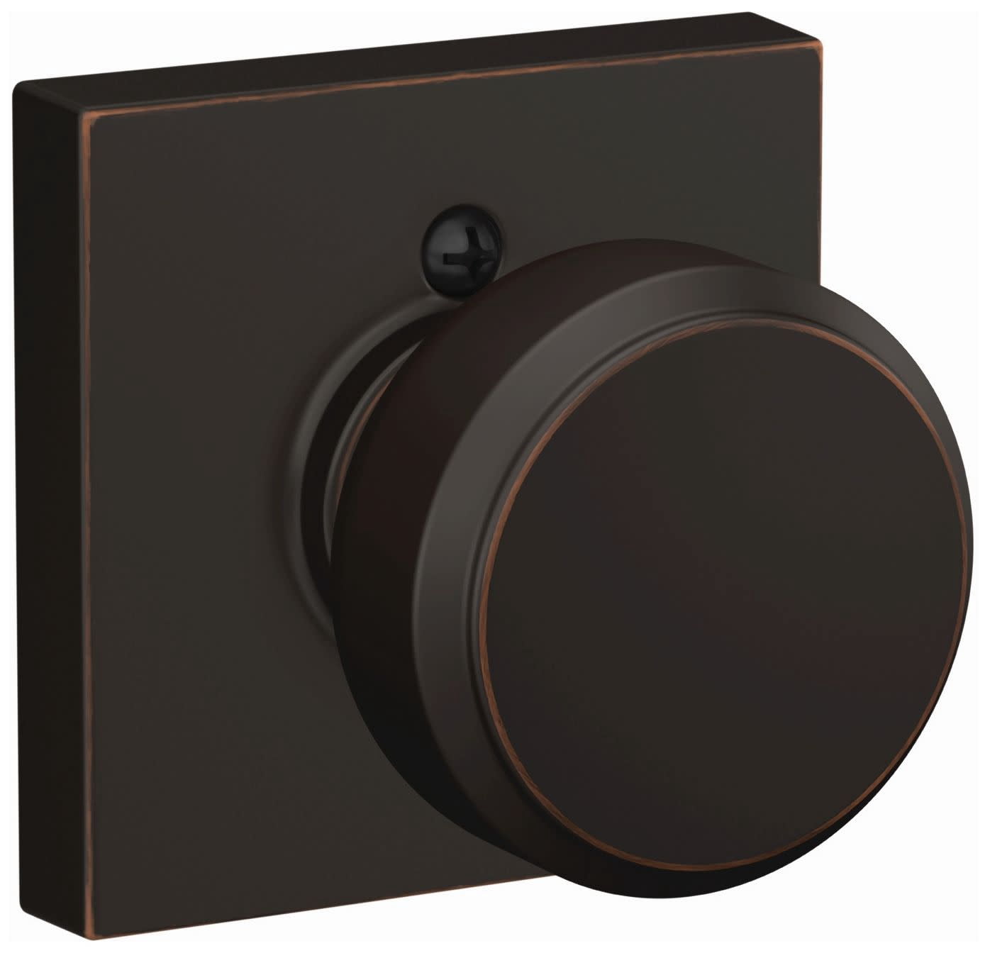Schlage F10-Bwe-Col Bowery Passage Door Knob Set - Nickel
