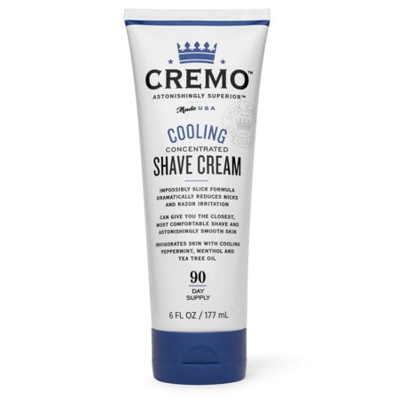 - (2 Pack) Cremo Cooling Shave Cream, Menthol/Tea Tree Oil, 6 oz