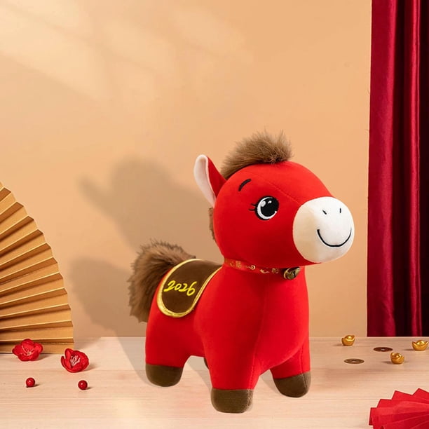 figatia Horse Plush Toy Adorable 2026 Horse Year Zodiac Mascot for