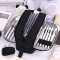 thumbnail image 4 of Large Capacity Multi Compartment Aesthetic Pencil Case For Teens And Adults With Bag Pouch Organizer For Office Supplies (Black), 4 of 4