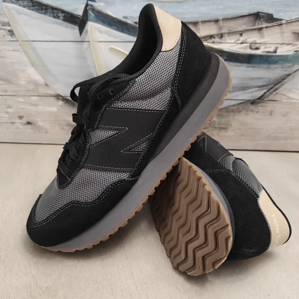 New Balance 237 Gray/Black Lifestyle Sneakers Shoes Mens Size 8.5