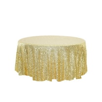 Anckoeil 1.97Ft×1.97Ft Solid Color Round Sequin Tablecloth Party Wedding Romantic Celebration Tablecloths