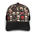 thumbnail image 3 of Yiaed rock record Skull Print Baseball Cap Dad Hat Polo Style Plain Blank Adjustable Size, 3 of 5