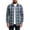 Navy 2, variant on TKKCS Mens Long Sleeve Plaid Button Down Shirts- Midweight Layering Turn Down Collar Casual Flannel Jacket Shirt Light Blue Size XL
