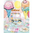 thumbnail image 3 of Unique Industries' Rainbow Birthday Sweets Cake-Shaped 9.25" Plates, 8ct - Foil Stamping, 3 of 3