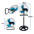 thumbnail image 2 of 2pzs De Ventilador De Pedestal 18 Pulgadas 3 En 1 Piso Pared 45.72 Cm 50 Hz/60 Hz Xtellar Negro Azul Metal 3, 2 of 3