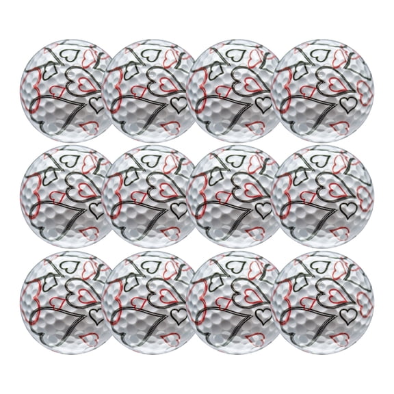 Wild Heart Valentine's Day Golf Balls, 12 Pack by GBM GOLF