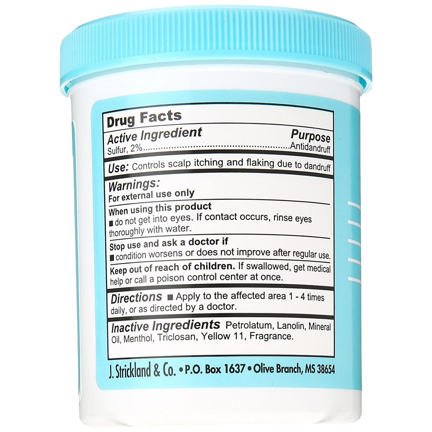 Sulfur8 Anti Dandruff Hair & Scalp Conditioner, Light Formula 7.25 Oz Jar,Pack of 2