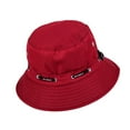 thumbnail image 2 of Chapeau de Pêcheur d'Extérieur Camping Randonnée Pare-Soleil Femme Chapeau en Coton d'Extérieur Ajustable Casquette de Pêcheur Ajustable, Rouge, 2 of 6