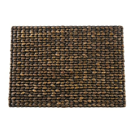

SARO Water Hyacinth Woven Table Placemats Black - Set of 4