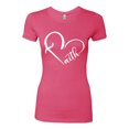 thumbnail image 2 of Wild Bobby Heart Made Of Faith Inspirational/Christian Women Slim Fit Junior Tee, Hot Pink, XX-Large, 2 of 5