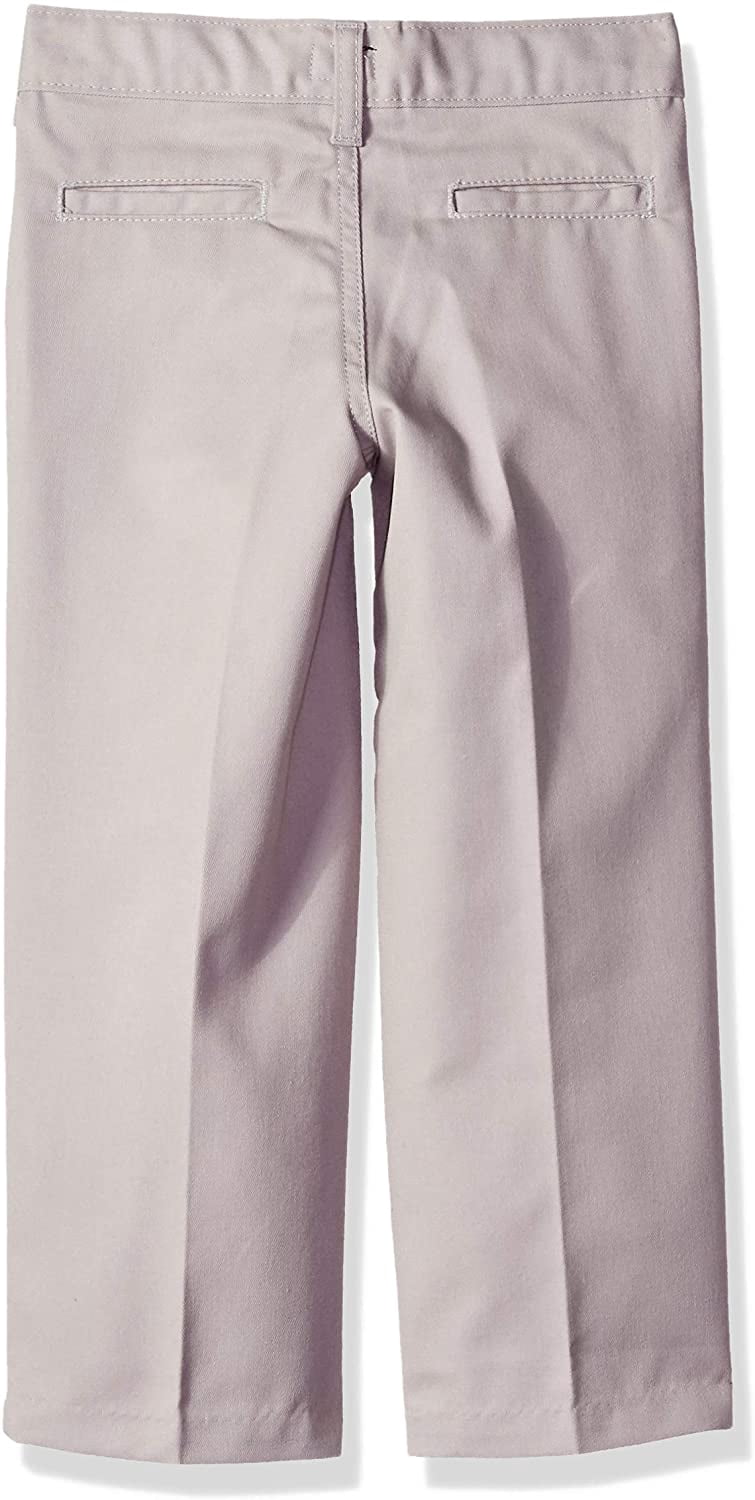 Dickies Boys School Uniform Classic Fit Straight Leg Flat Front Pants, Sizes 4-20 & Husky